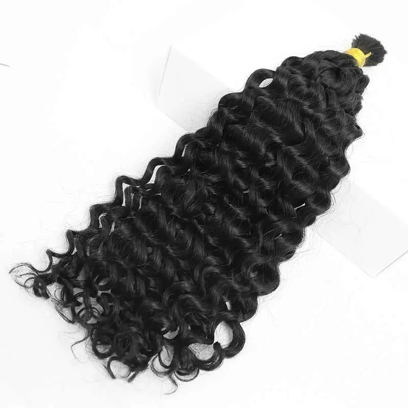 Water Wave Double Drawn Bulk Human Braiding Hair  (Bora Bora Braids Hair) - Image 6