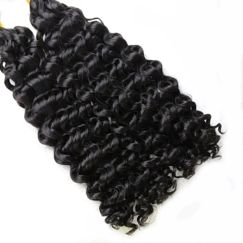 Water Wave Double Drawn Bulk Human Braiding Hair  (Bora Bora Braids Hair) - Image 7
