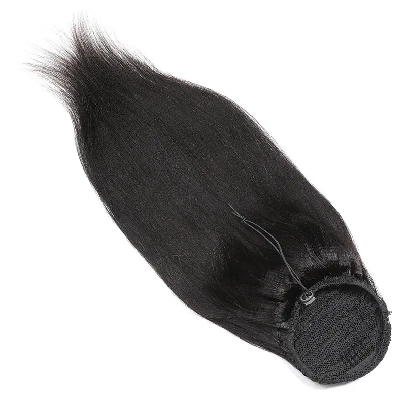 DRAWSTRING PONYTAIL Yaki Straight Brazilian Human Hair - Image 4