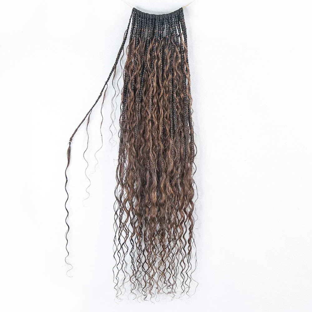 EAYON #T1B/4 Color Crochet Boho Box Braids 24 Inch - Image 5