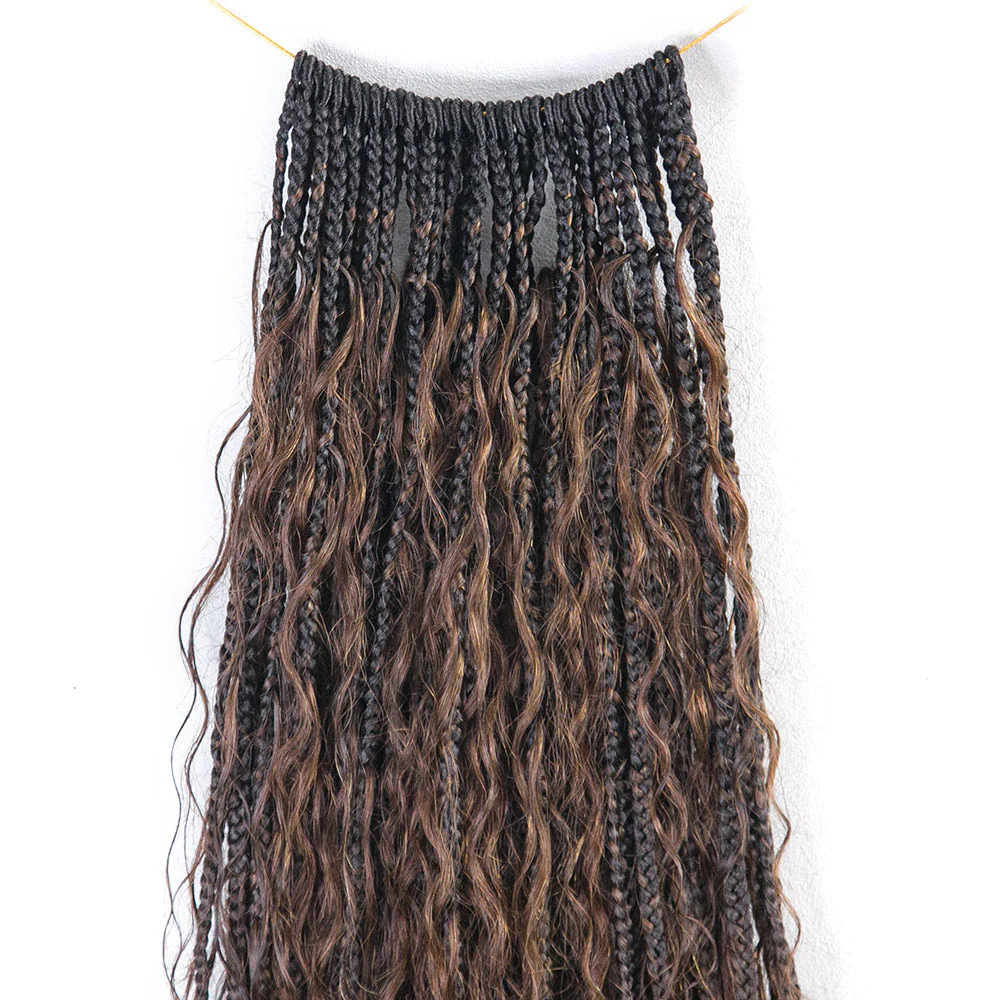 EAYON #T1B/4 Color Crochet Boho Box Braids 24 Inch - Image 6