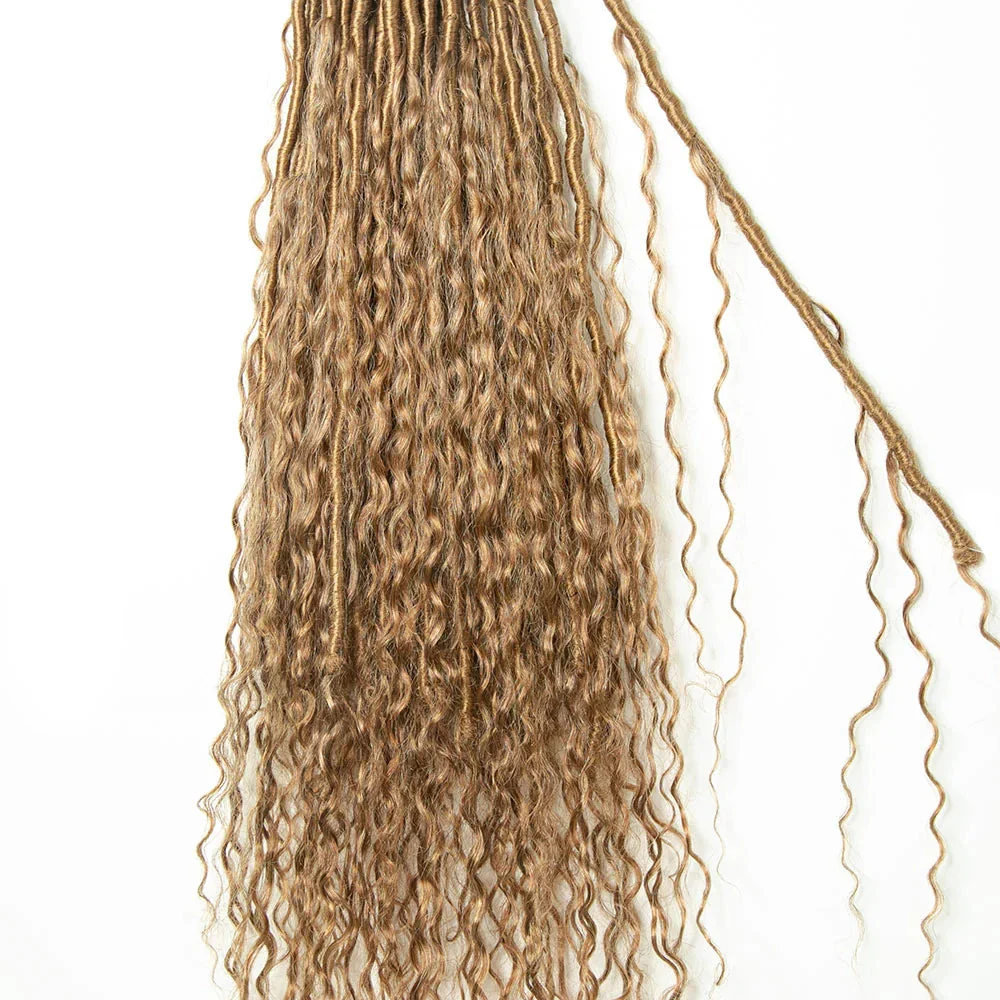 EAYON Boho Faux Locs Crochet Hair With Curly Ends  #27 Color - Image 3
