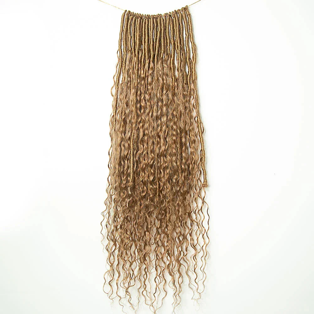 EAYON Boho Faux Locs Crochet Hair With Curly Ends  #27 Color - Image 4