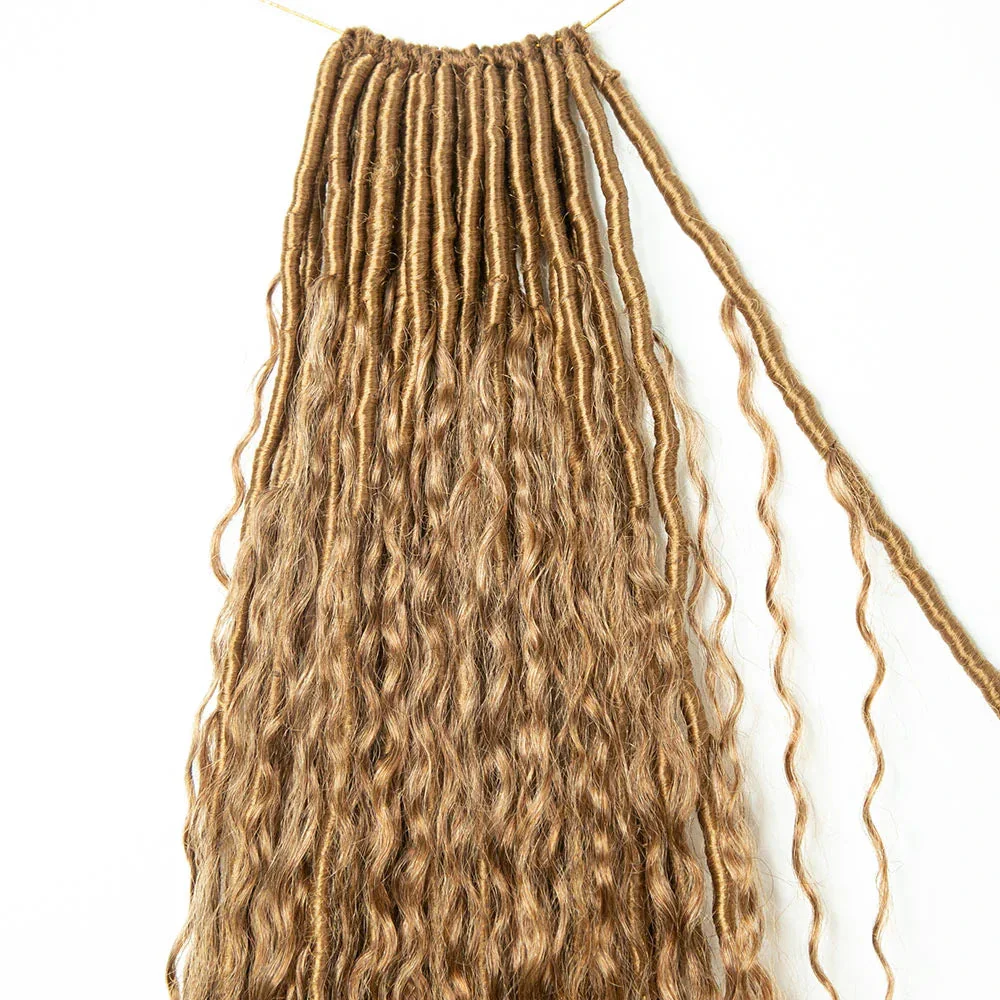 EAYON Boho Faux Locs Crochet Hair With Curly Ends  #27 Color - Image 5