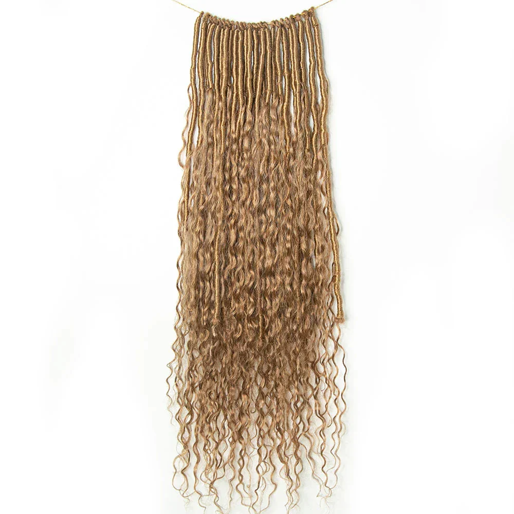 EAYON Boho Faux Locs Crochet Hair With Curly Ends  #27 Color - Image 6