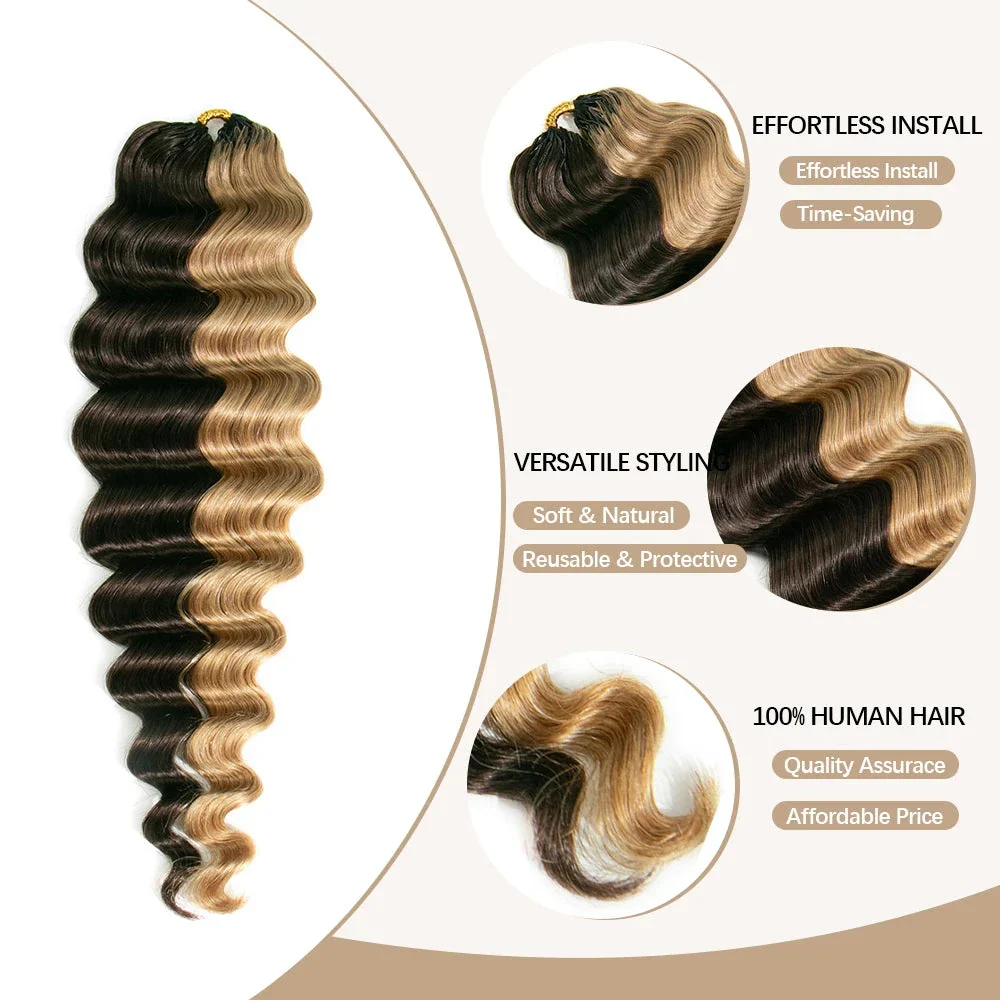 D4/27 Blonde Loose Deep Wave Crochet Human Hair - Image 3
