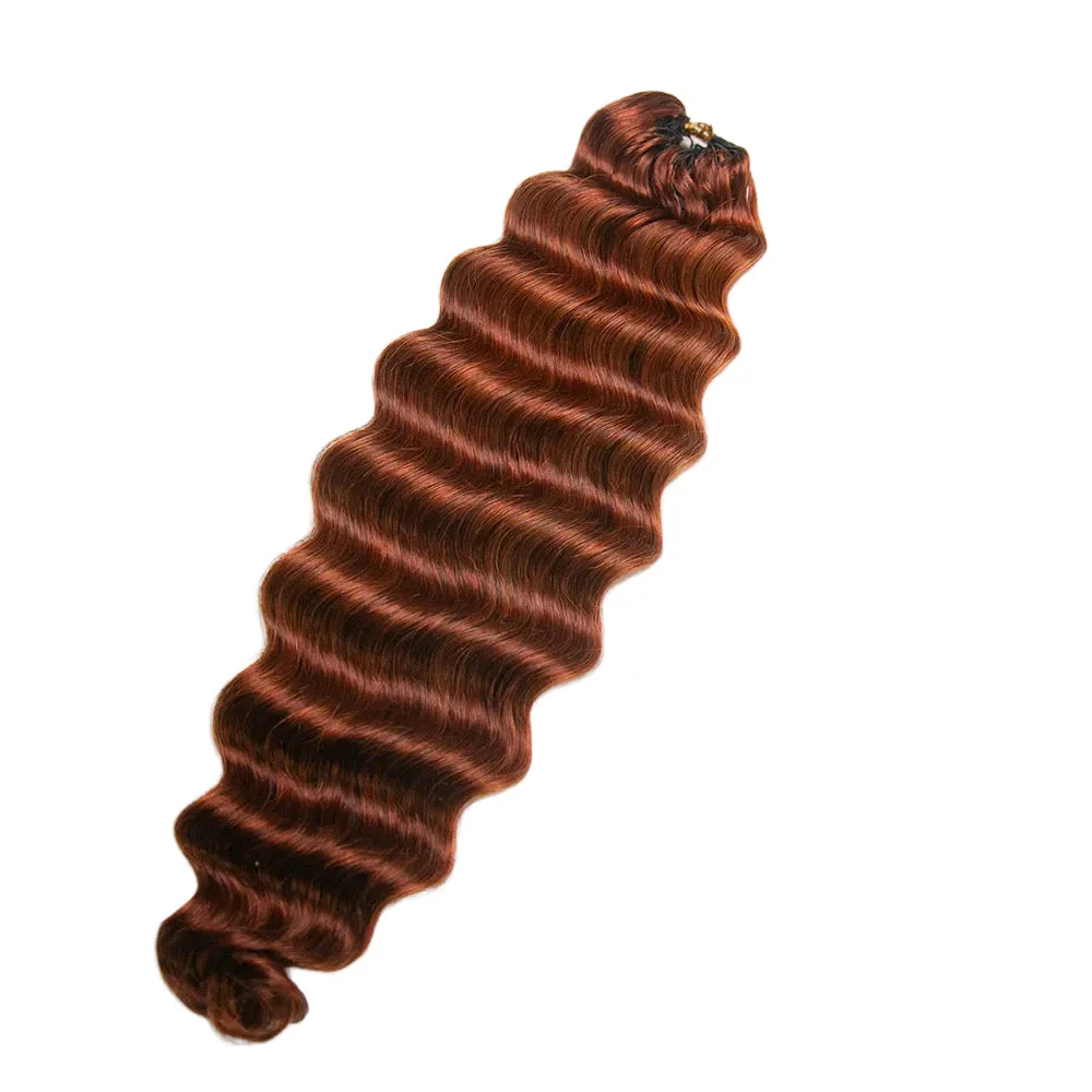 Copper Crochet Hair | Deep Wave Human Hair Extensions - Image 13