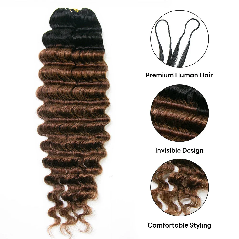 T1B/30 Deep Wave Crochet Human Hair Extensions - Image 2