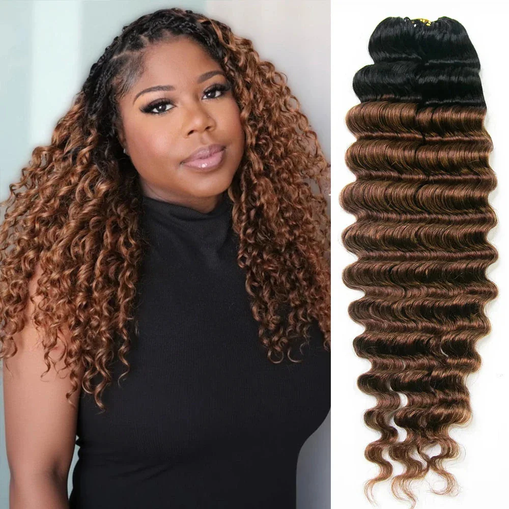T1B/30 Deep Wave Crochet Human Hair Extensions - Image 7