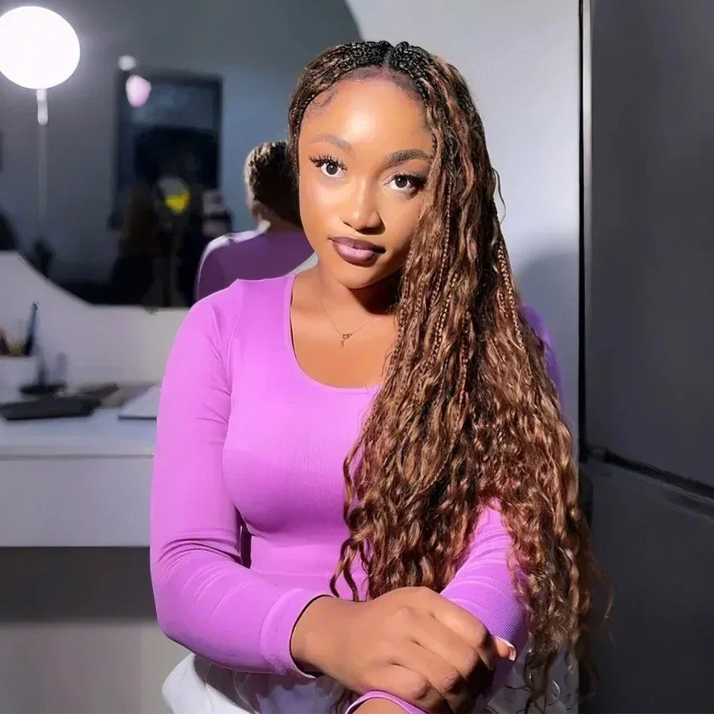 EAYON #S1B30/H30 Color Crochet Boho Box Braids  24 Inch - Image 8