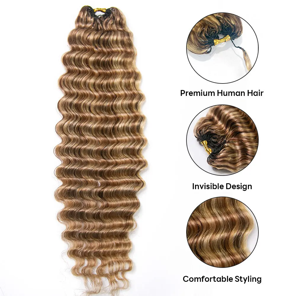 27/30/613 Blonde Deep Wave Crochet Human Hair - Image 6