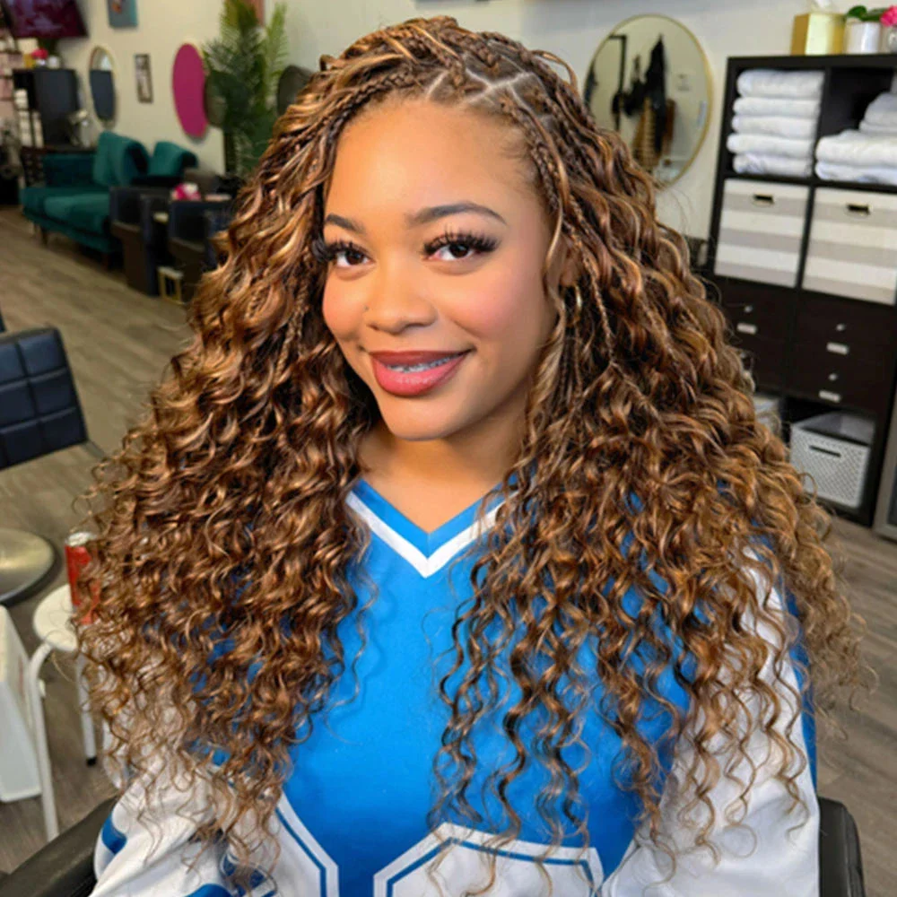 4/27/30 Blonde Loose Deep Wave Crochet Human Hair - Image 4