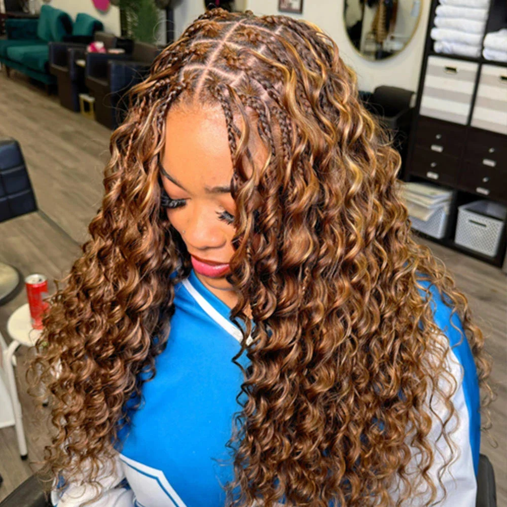 4/27/30 Blonde Loose Deep Wave Crochet Human Hair - Image 5