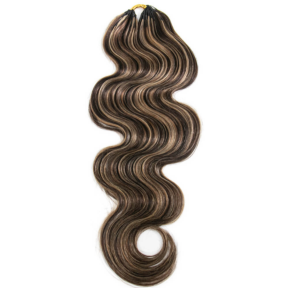 D4/27 Blonde Body Wave Crochet Human Hair