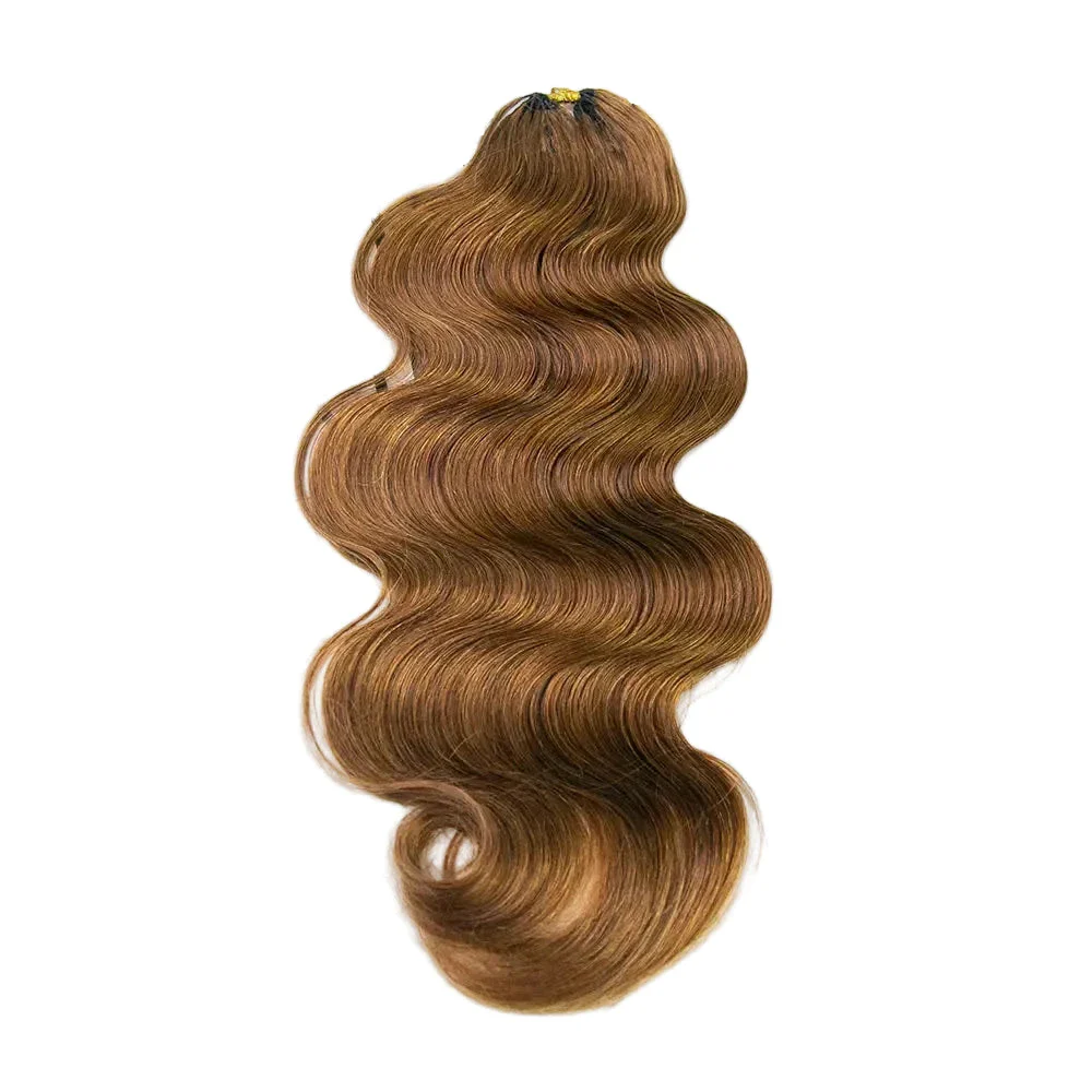 Color 30 Body Wave Crochet Human Hair Extensions - Image 9