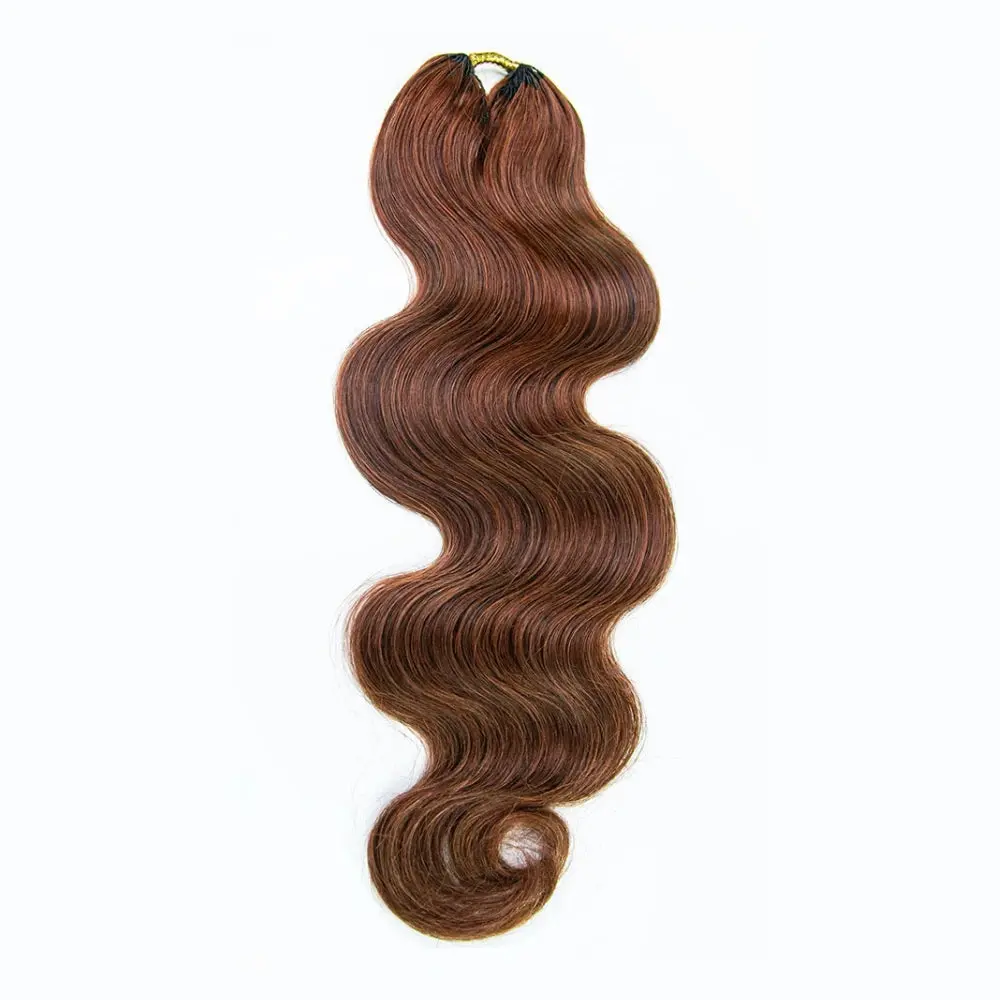 Color 30 Body Wave Crochet Human Hair Extensions - Image 12