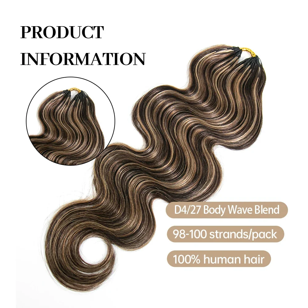 D4/27 Blonde Body Wave Crochet Human Hair - Image 2