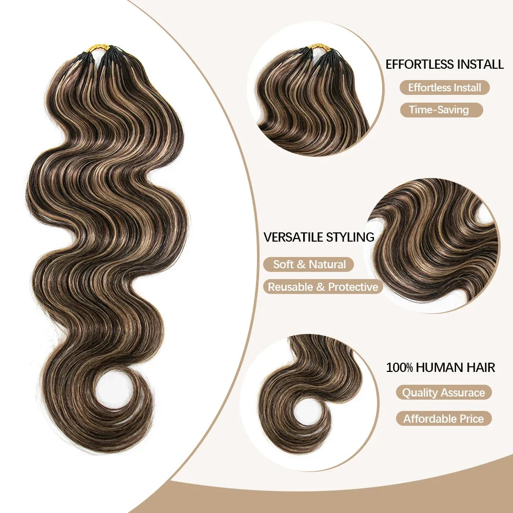 D4/27 Blonde Body Wave Crochet Human Hair - Image 3