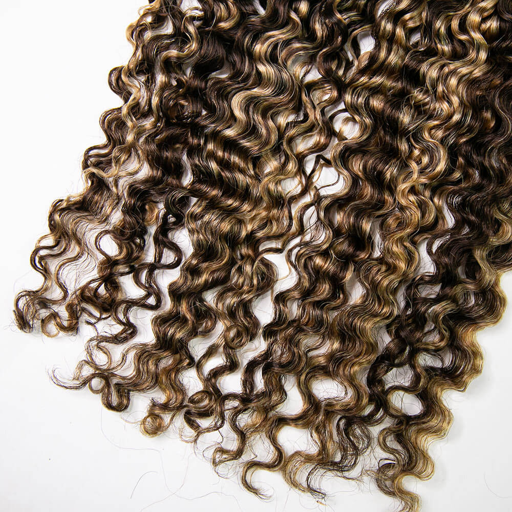 D4/27 Blonde Water Deep Wave Crochet Human Hair - Image 5