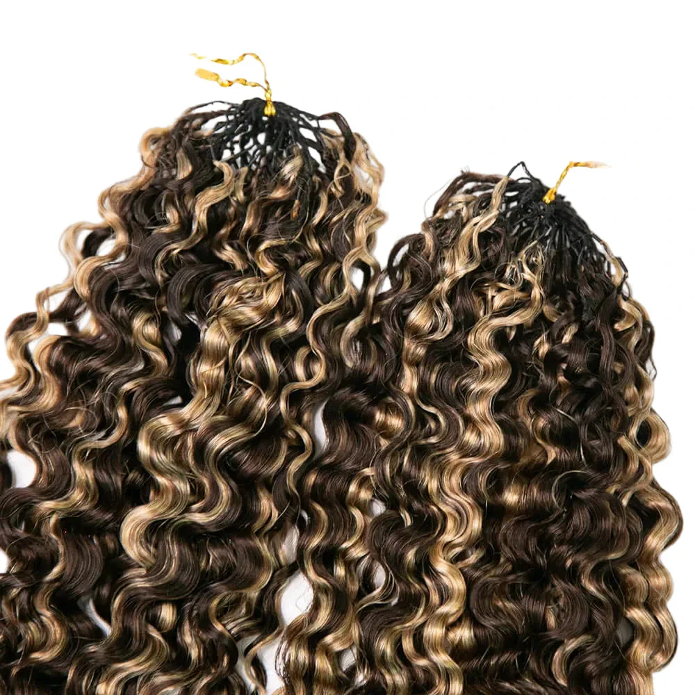 D4/27 Blonde Water Deep Wave Crochet Human Hair - Image 6