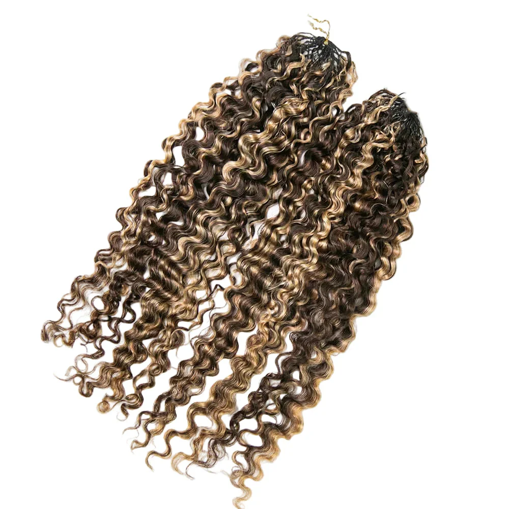 D4/27 Blonde Water Deep Wave Crochet Human Hair - Image 8