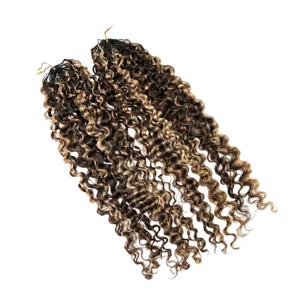 D4/27 Blonde Water Deep Wave Crochet Human Hair - Image 9