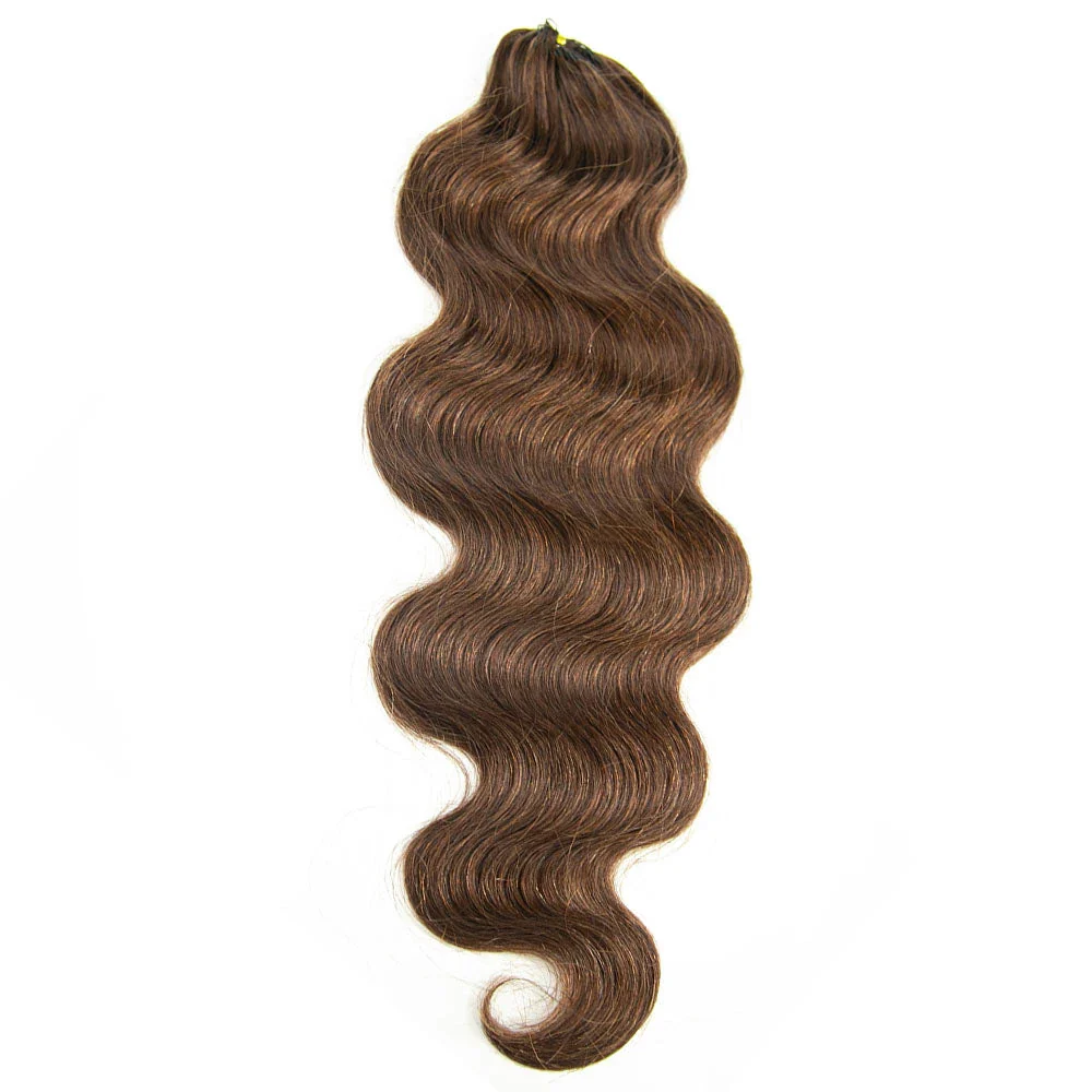 Color 30 Body Wave Crochet Human Hair Extensions - Image 13