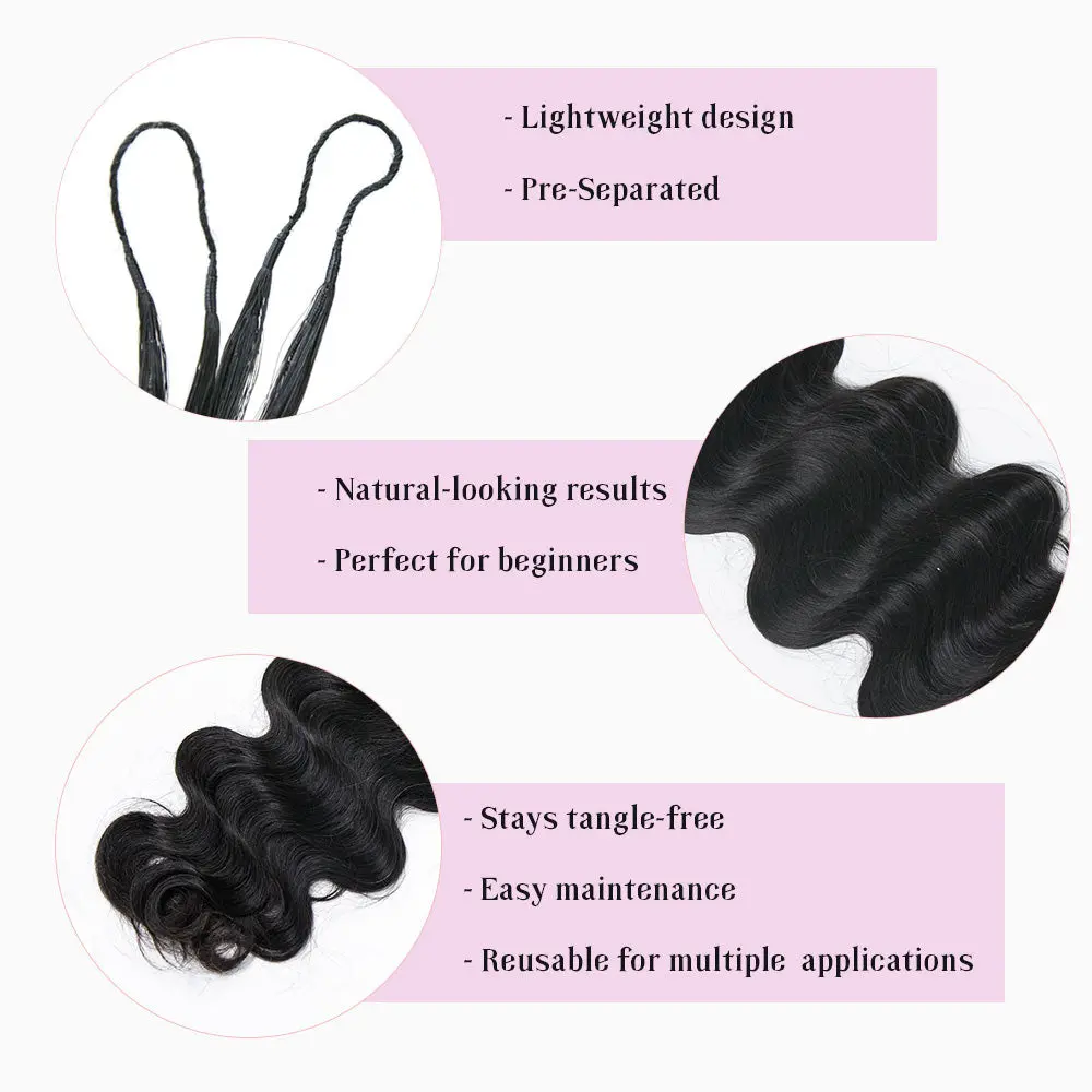 Body Wave Crochet Human Hair Extensions - Image 3