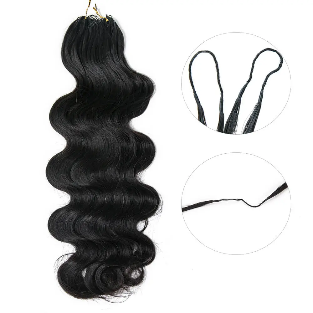Body Wave Crochet Human Hair Extensions - Image 4