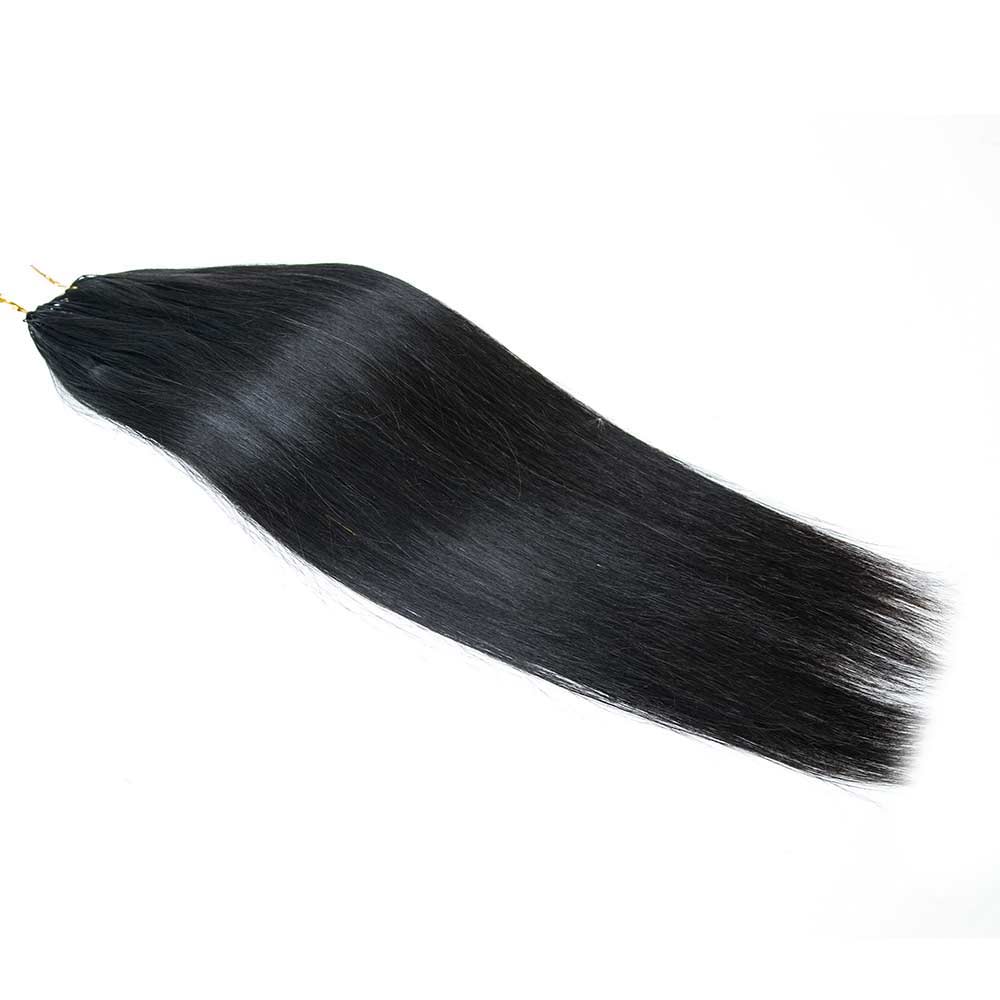 Silk Straight Crochet Human Hair Extensions - Image 6