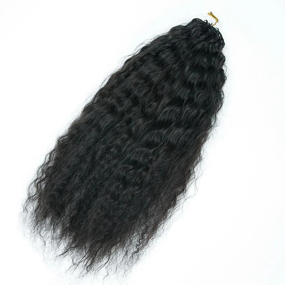 Wet and Wavy Crochet Hair | Human Hair Crochet Extensions - Image 6