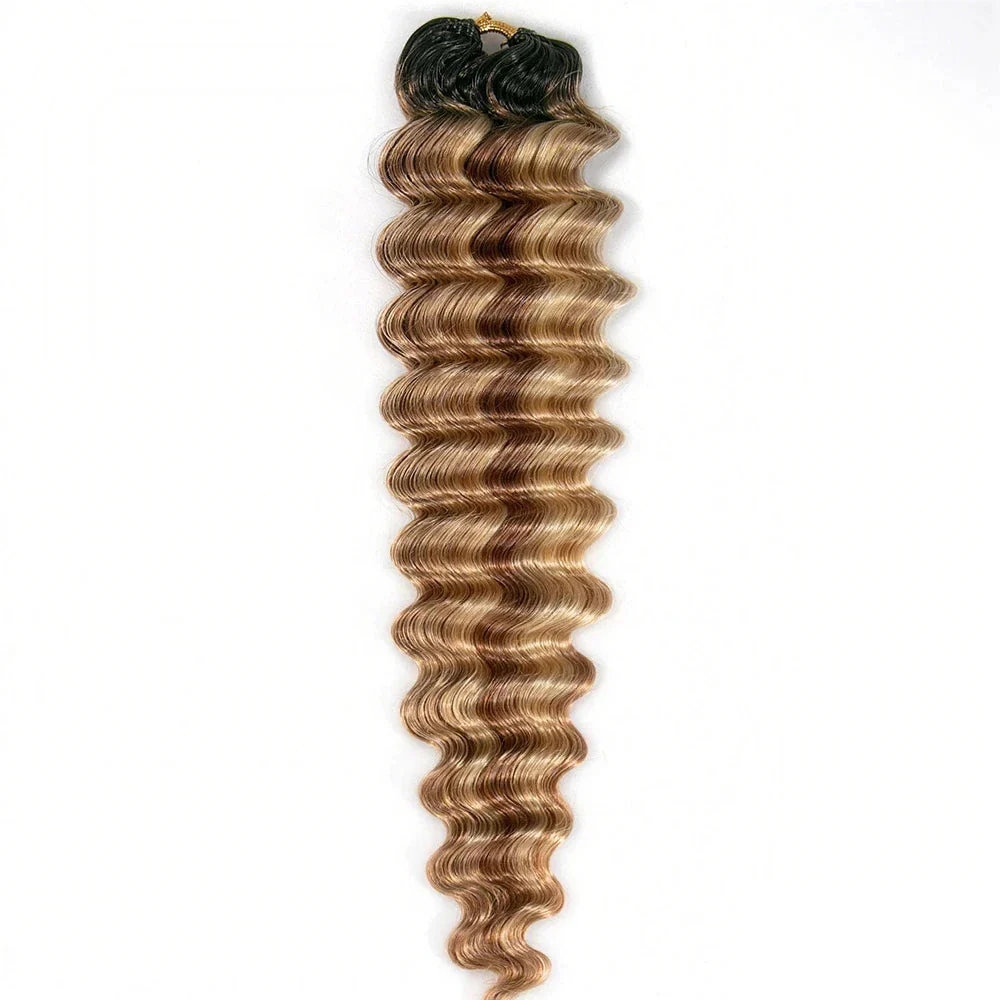 27/30/613 Blonde Deep Wave Crochet Human Hair - Image 11