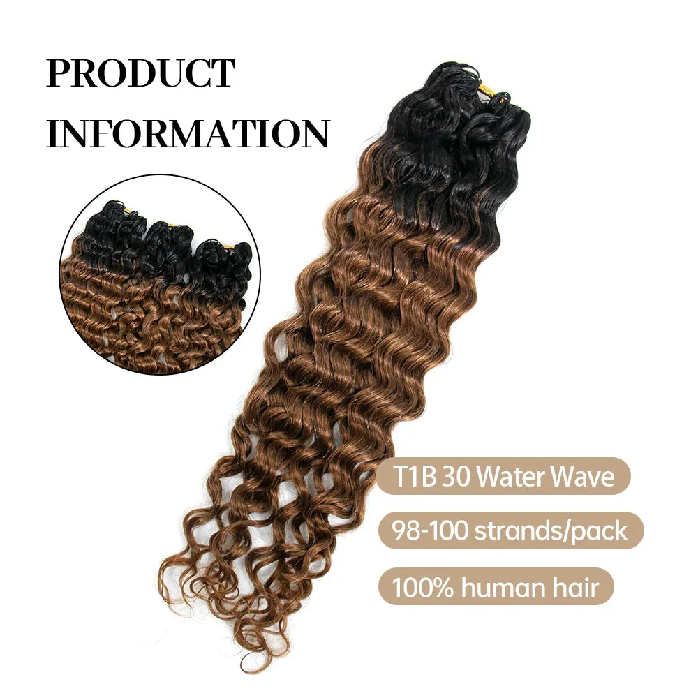 T1B/30 Water Wave Crochet Human Hair Extensions - Image 2
