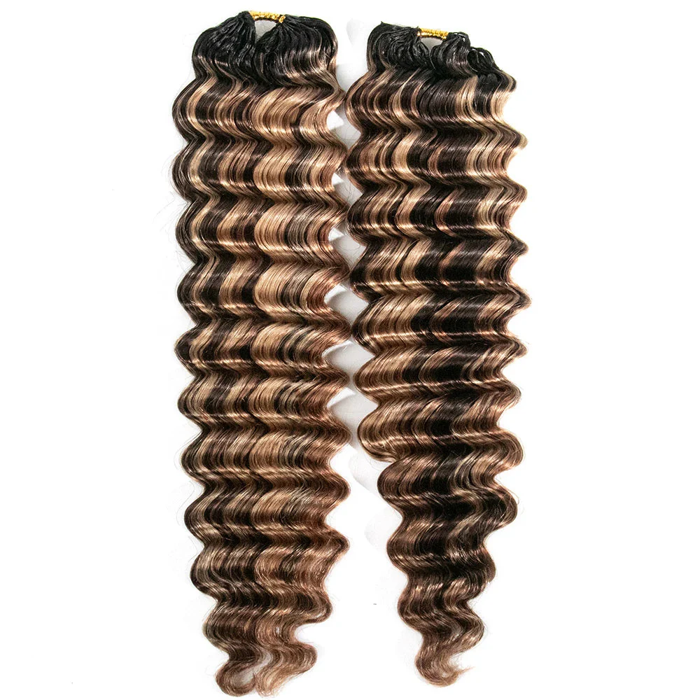 T1B/4/27/30 Blonde Deep Wave Crochet Human Hair