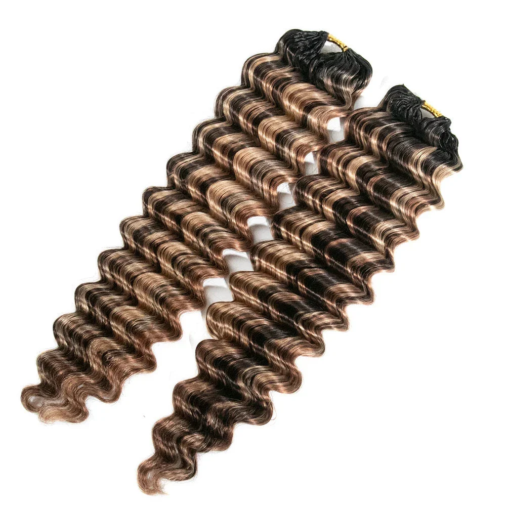 T1B/4/27/30 Blonde Deep Wave Crochet Human Hair - Image 4