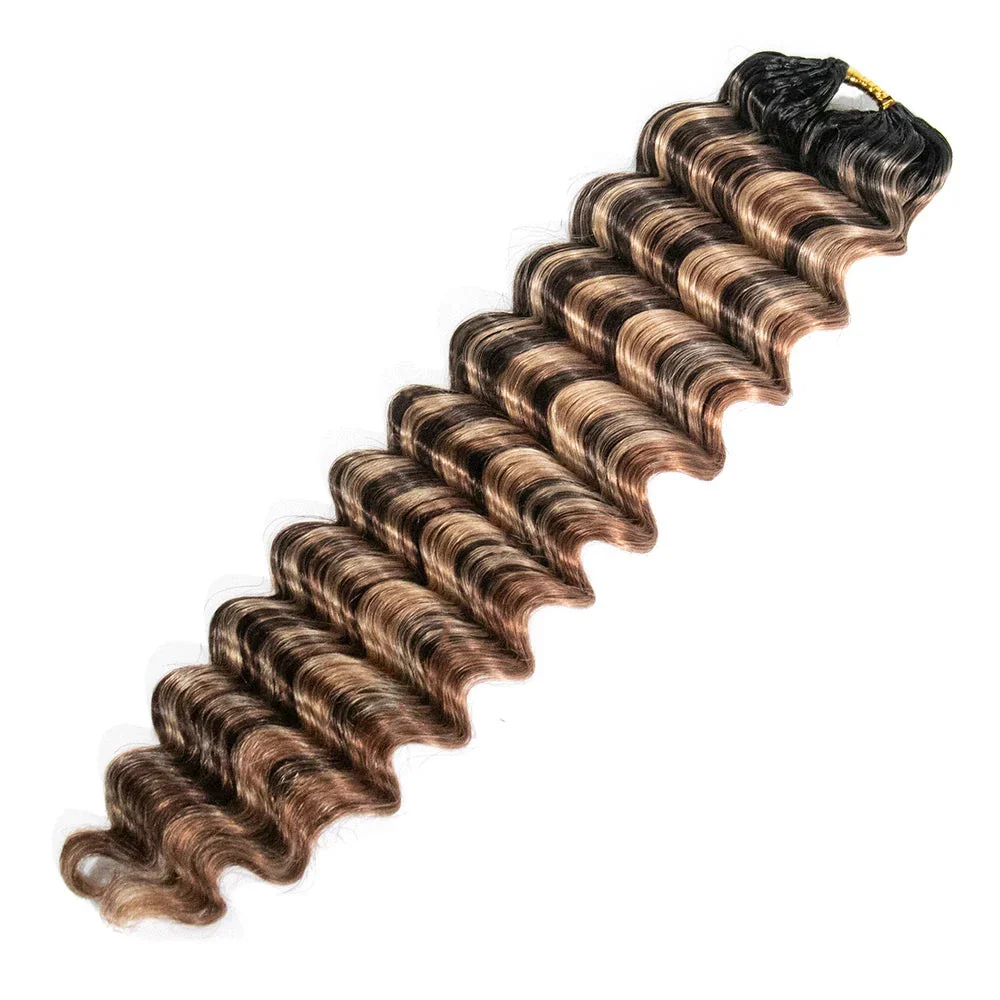 T1B/4/27/30 Blonde Deep Wave Crochet Human Hair - Image 6