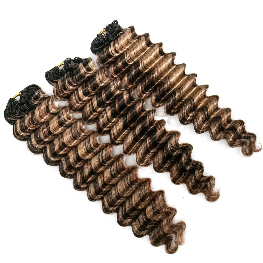 T1B/4/27/30 Blonde Deep Wave Crochet Human Hair - Image 7