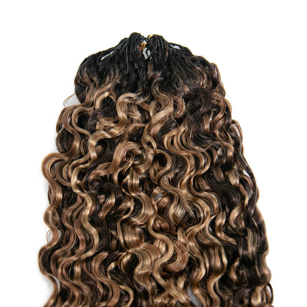 T1B/4/27/30 Blonde Water Burmese Curly Crochet Human Hair - Image 5