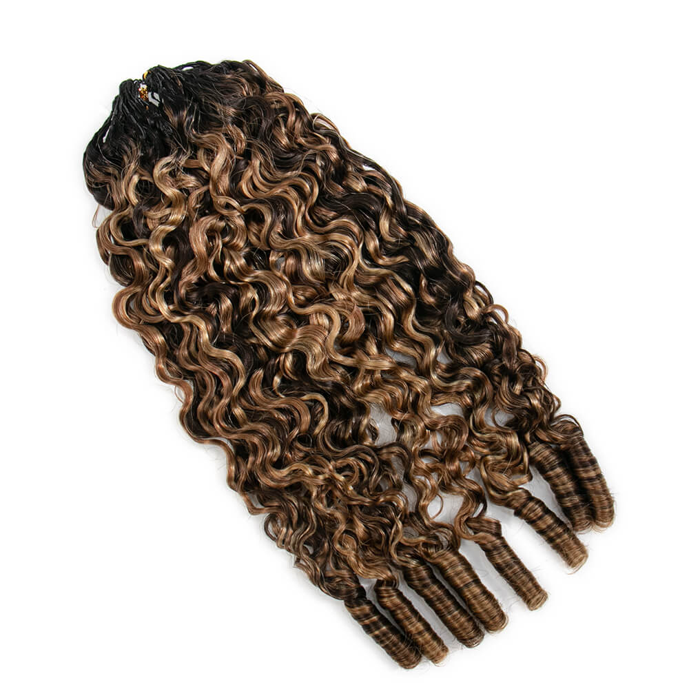T1B/4/27/30 Blonde Water Burmese Curly Crochet Human Hair - Image 6