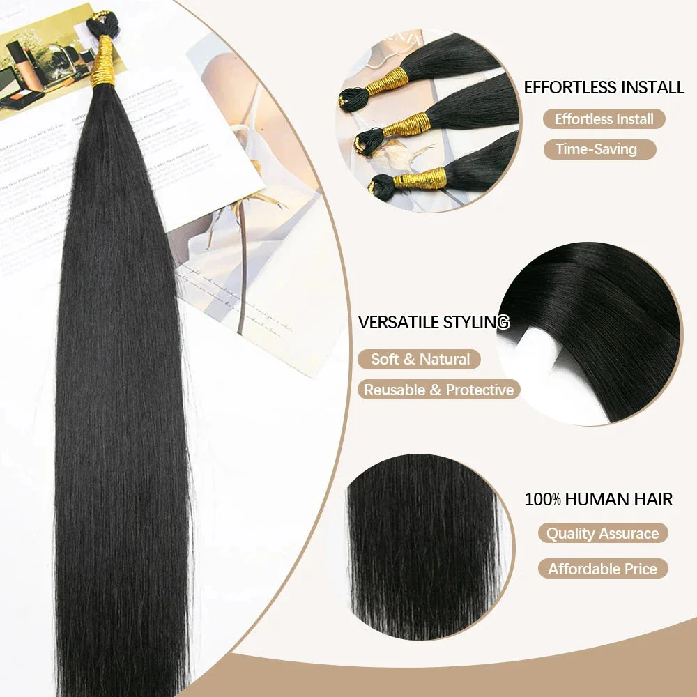 Silk Straight Feathered Crochet Boho Hair - Image 4