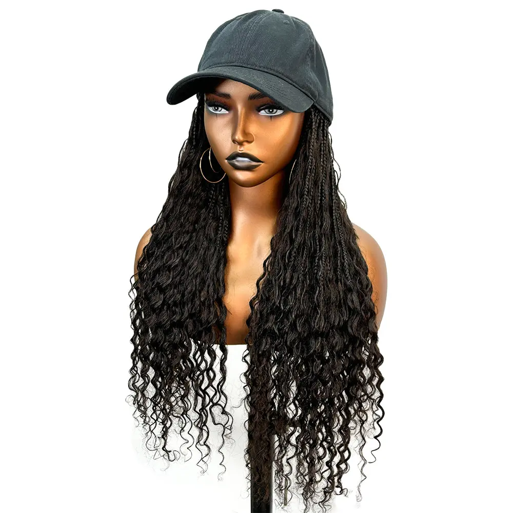 Grab & Go Boho Style Braids Cap Hat Wig - Image 10