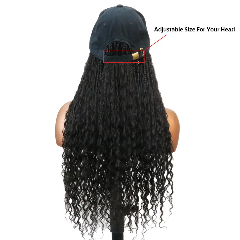 Grab & Go Boho Style Braids Cap Hat Wig - Image 12