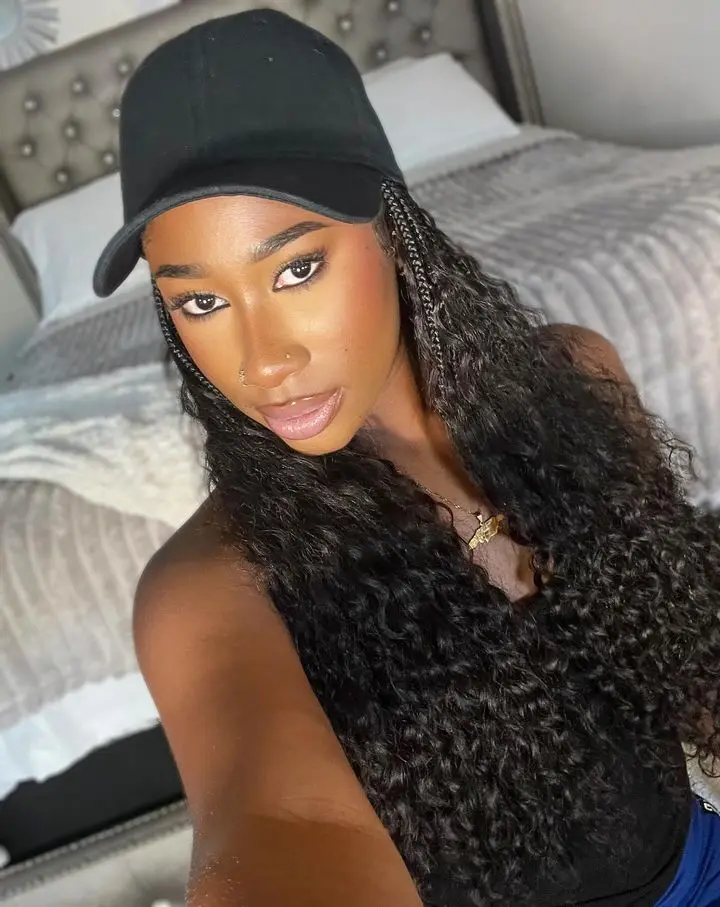 Grab & Go Boho Style Braids Cap Hat Wig - Image 4