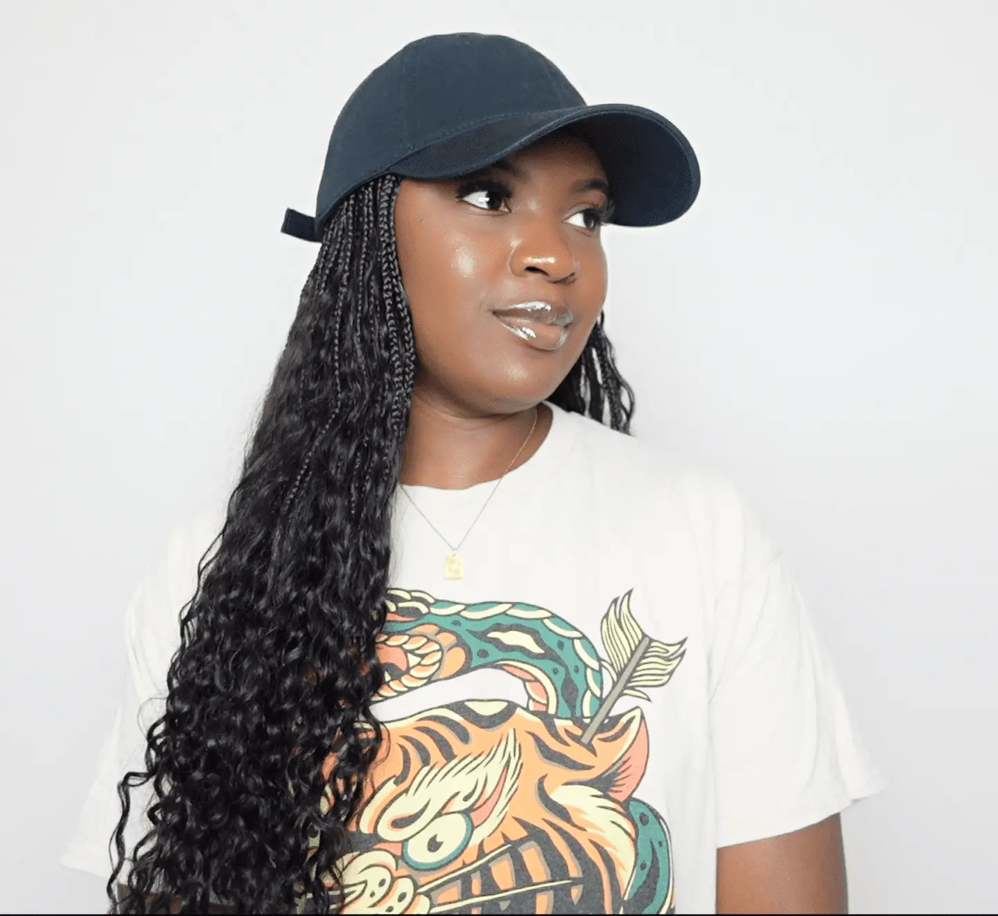 Grab & Go Boho Style Braids Cap Hat Wig - Image 6