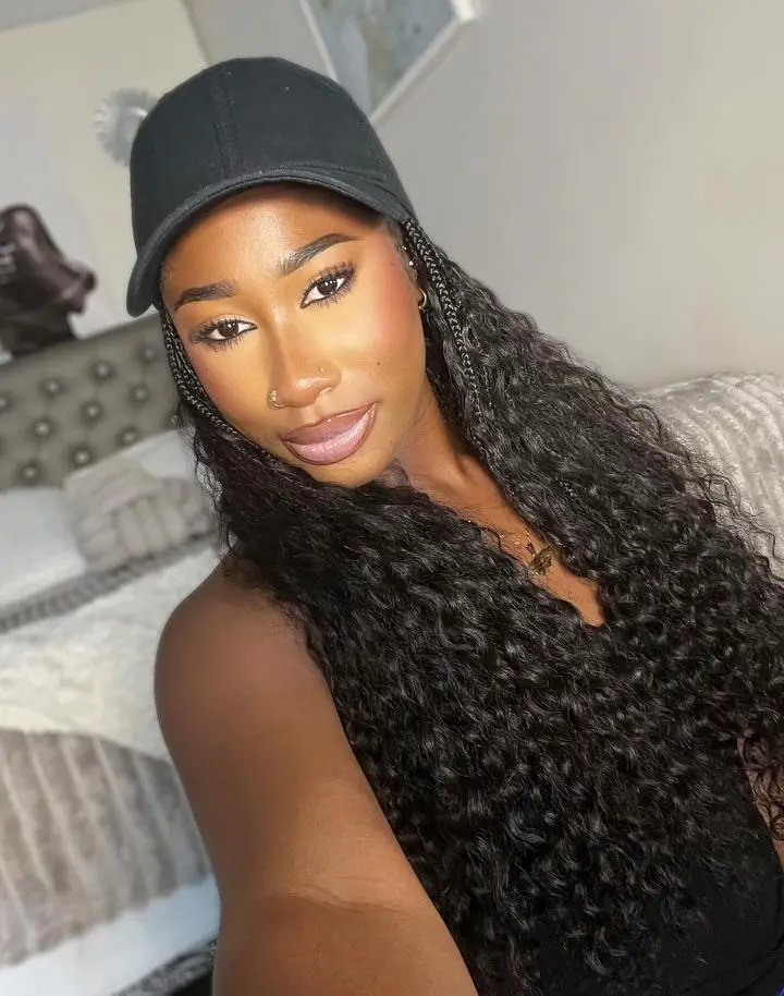 Grab & Go Boho Style Braids Cap Hat Wig - Image 8