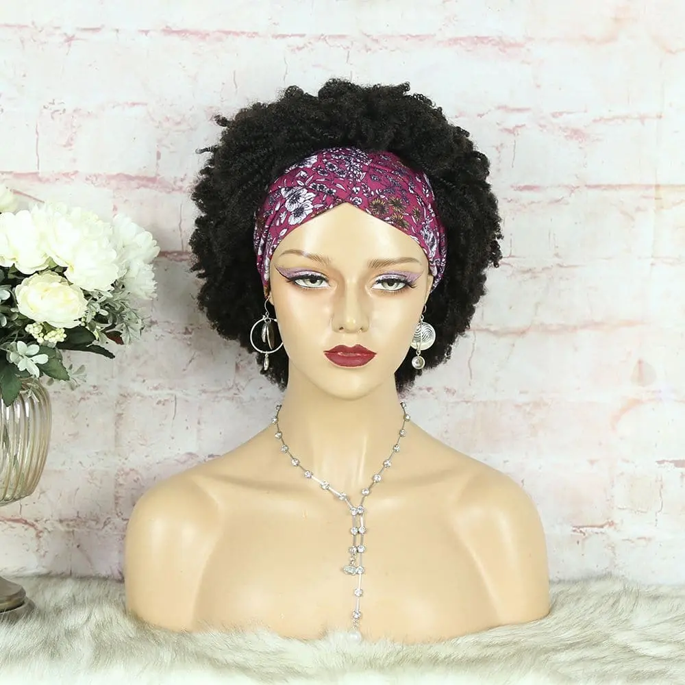 Headband Wig Afro Kinky Curly Human Hair HBWAFK - Image 6
