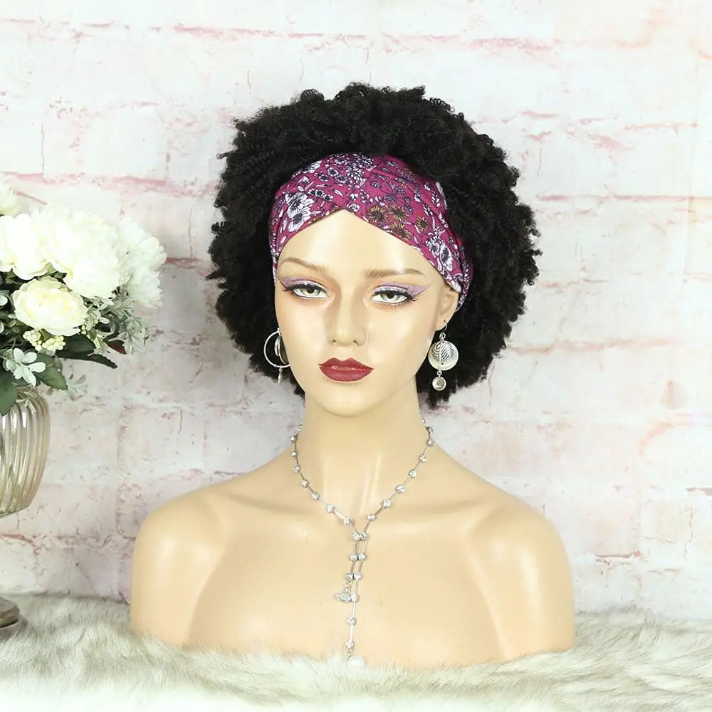 Headband Wig Afro Kinky Curly Human Hair HBWAFK - Image 8