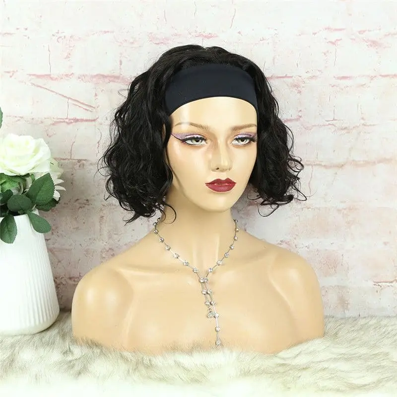 Headband Wig BOB Body Wave Human Hair HBWBO-1 - Image 4