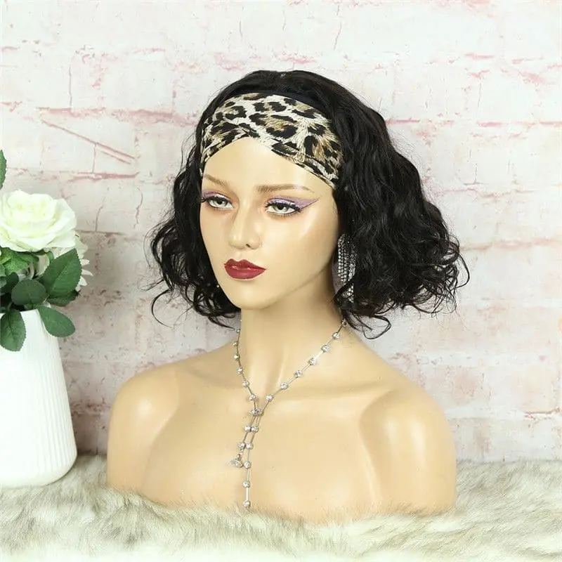 Headband Wig BOB Body Wave Human Hair HBWBO-1 - Image 6