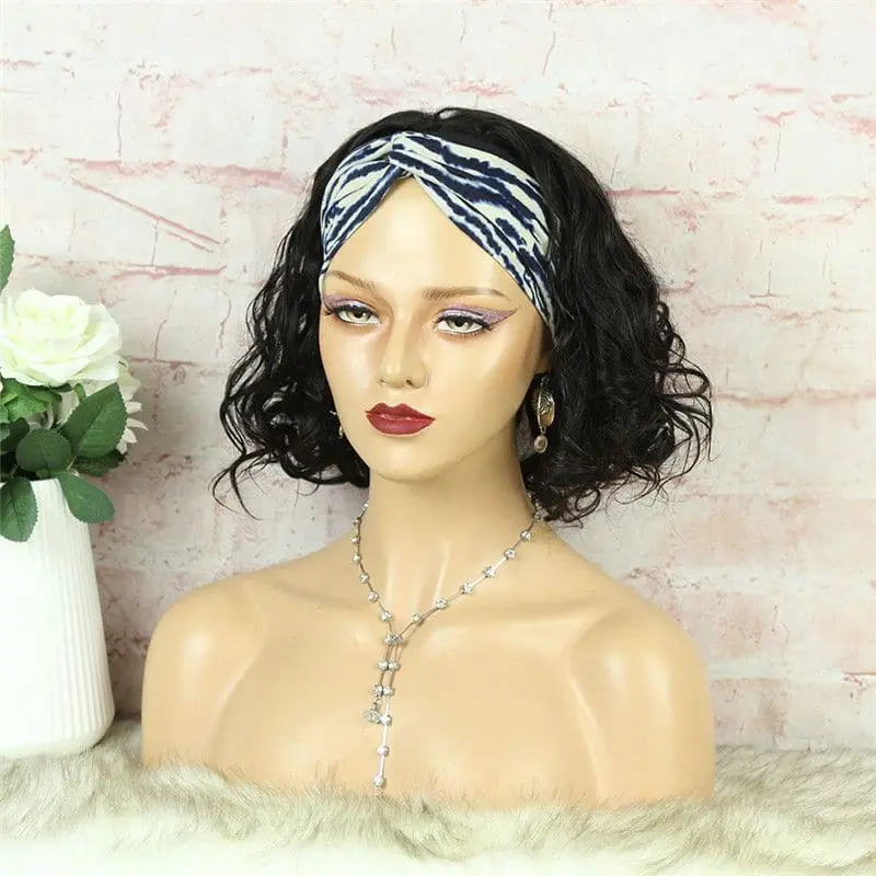 Headband Wig BOB Body Wave Human Hair HBWBO-1 - Image 9